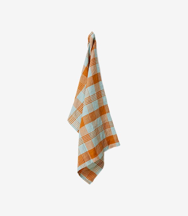 Vida check tea towel
