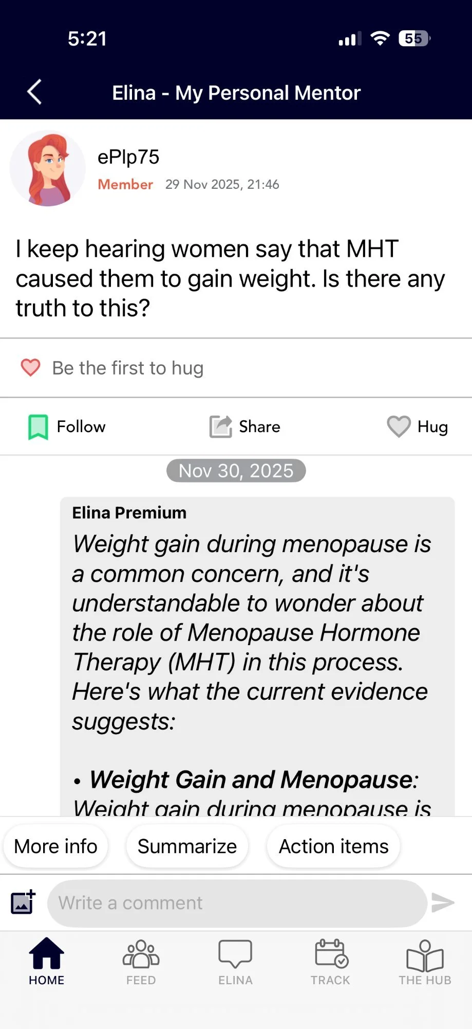 Ask about HRT and weight gain