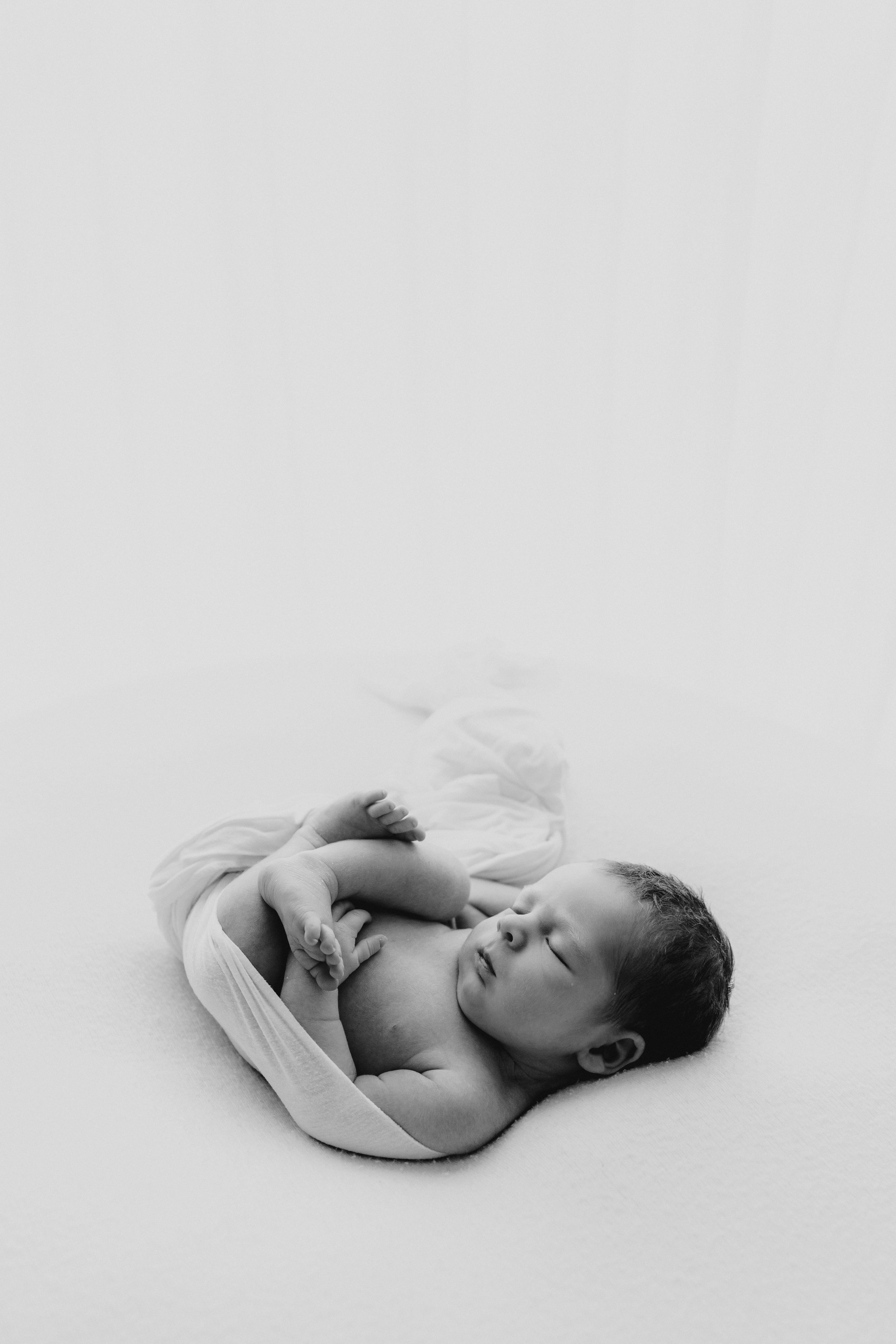 Close-up newborn baby photo by Nicole Butler Photography