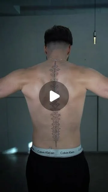Spine tattoo on a back