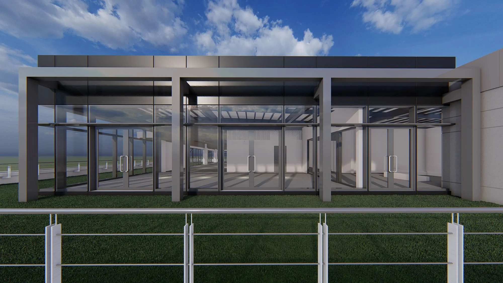 NEO Property Management HQ — architectural design rendering 3
