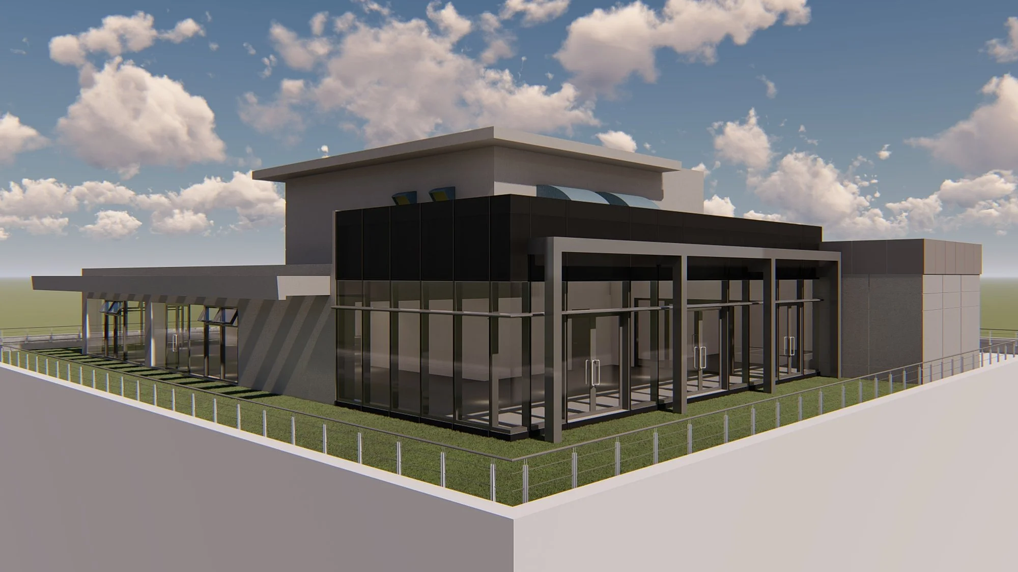 NEO Property Management HQ — architectural design rendering 1