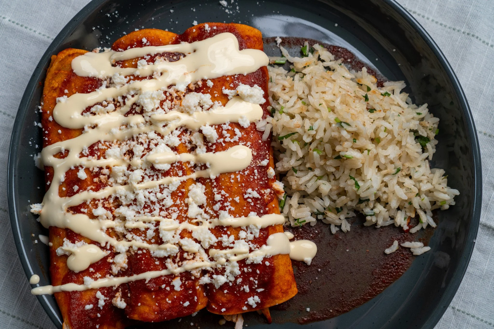 High-Protein Enchiladas Rojas
