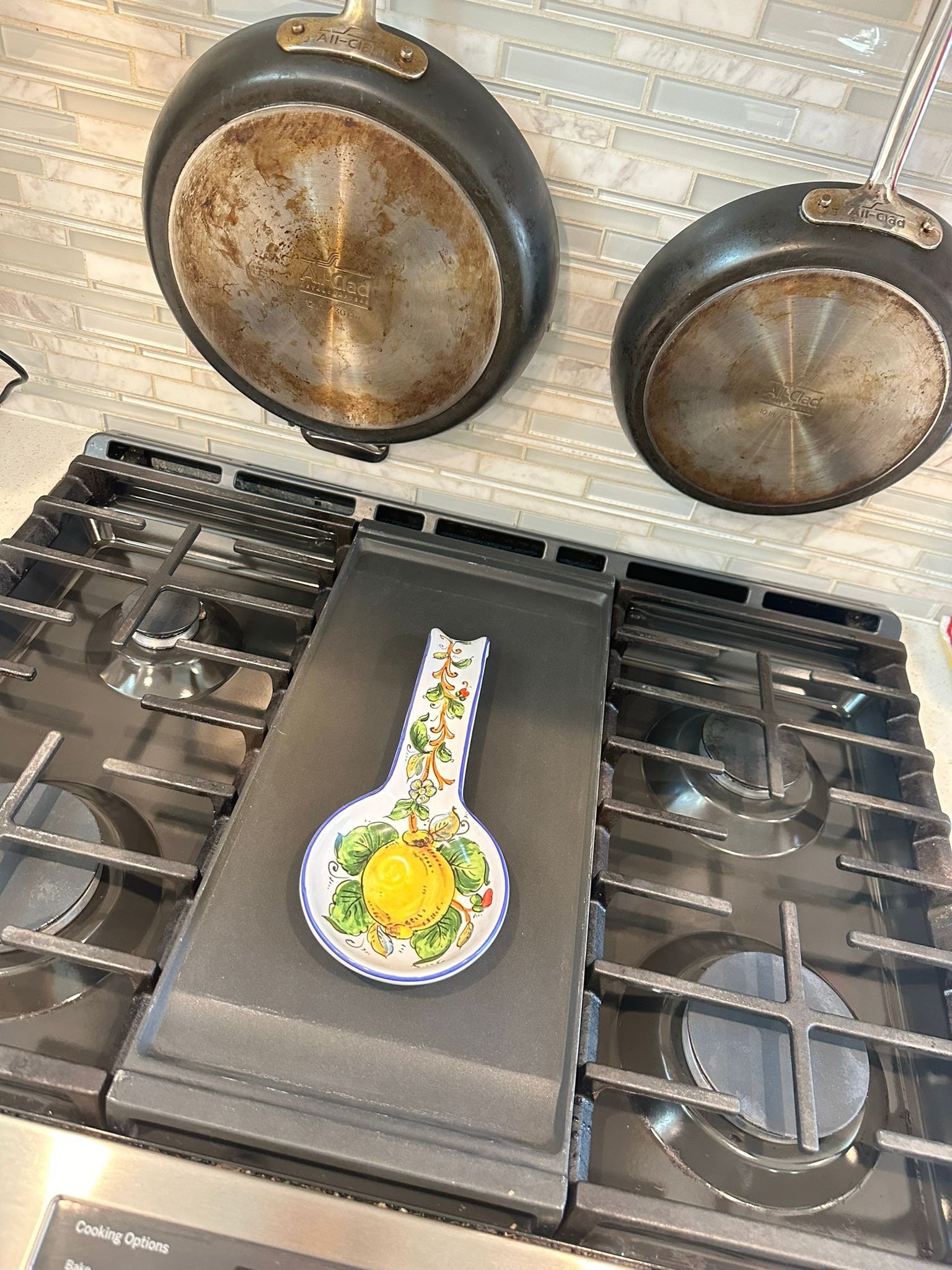 Clean fancy stove after service
