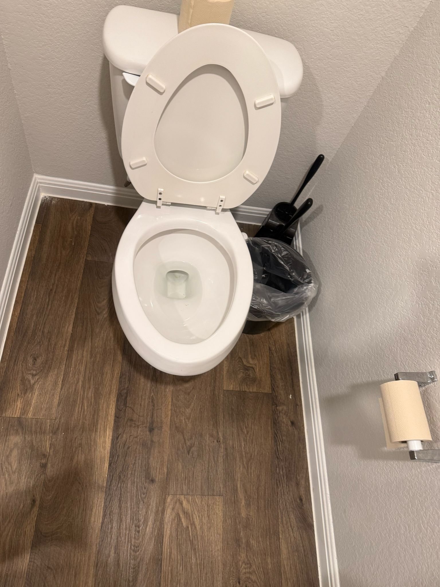 Clean toilet after service