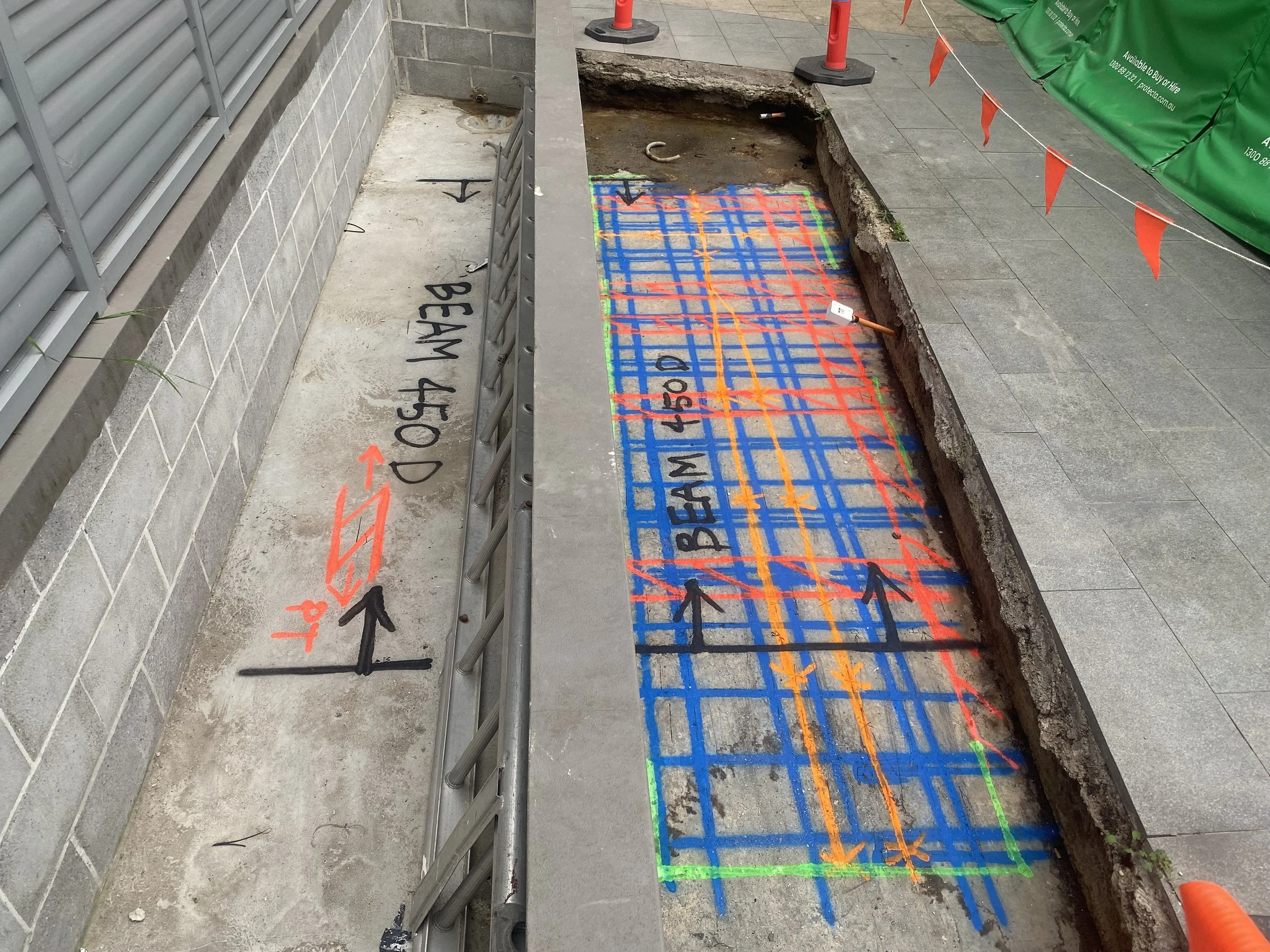 Slab scan area