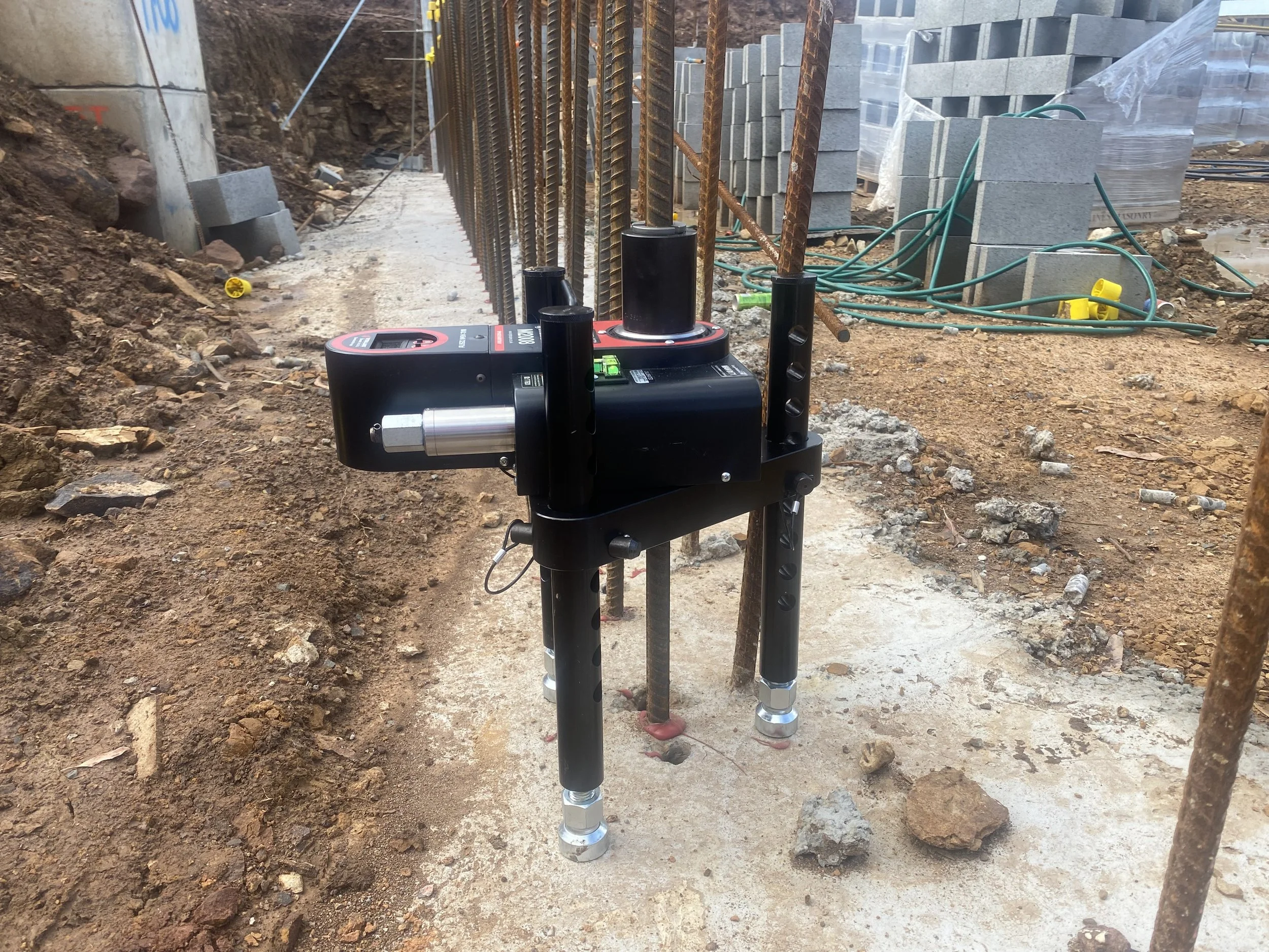 Post-installed rebar pull testing