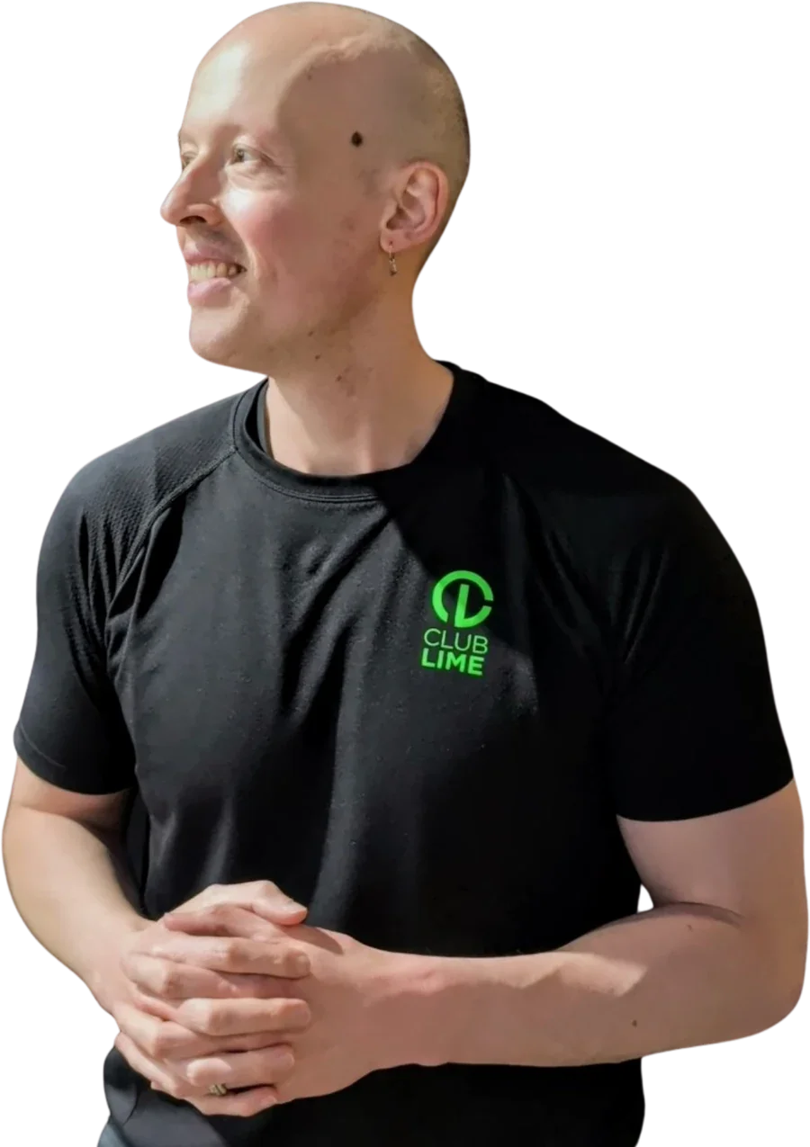 Brendan Burchall in Club Lime uniform, personal trainer at Club Lime South Yarra