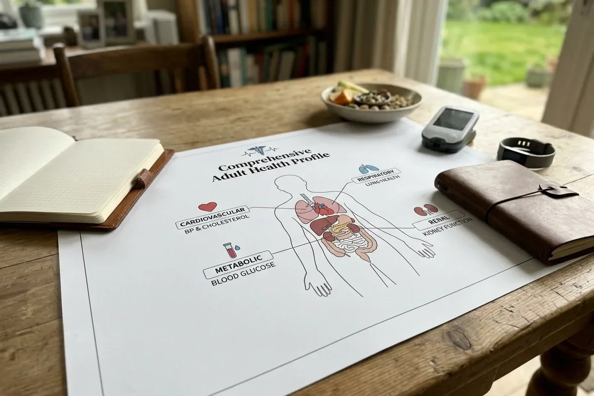 Adult health anatomy diagram used to explain the whole-picture view of internal medicine