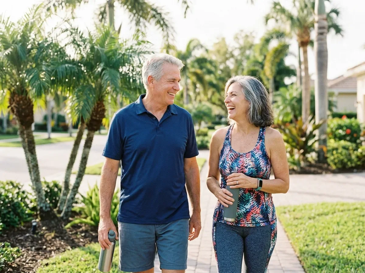 Woman staying active in midlife as part of heart health and menopause prevention planning