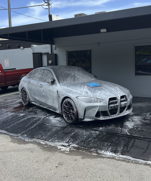 Vehicle detailing in progress