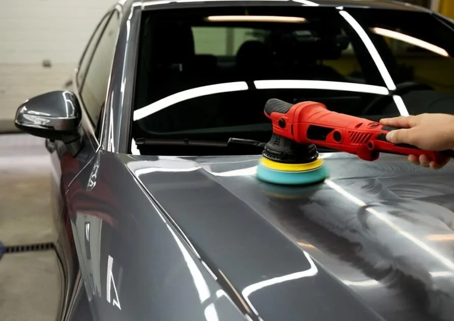 Paint correction removing swirl marks in Miami