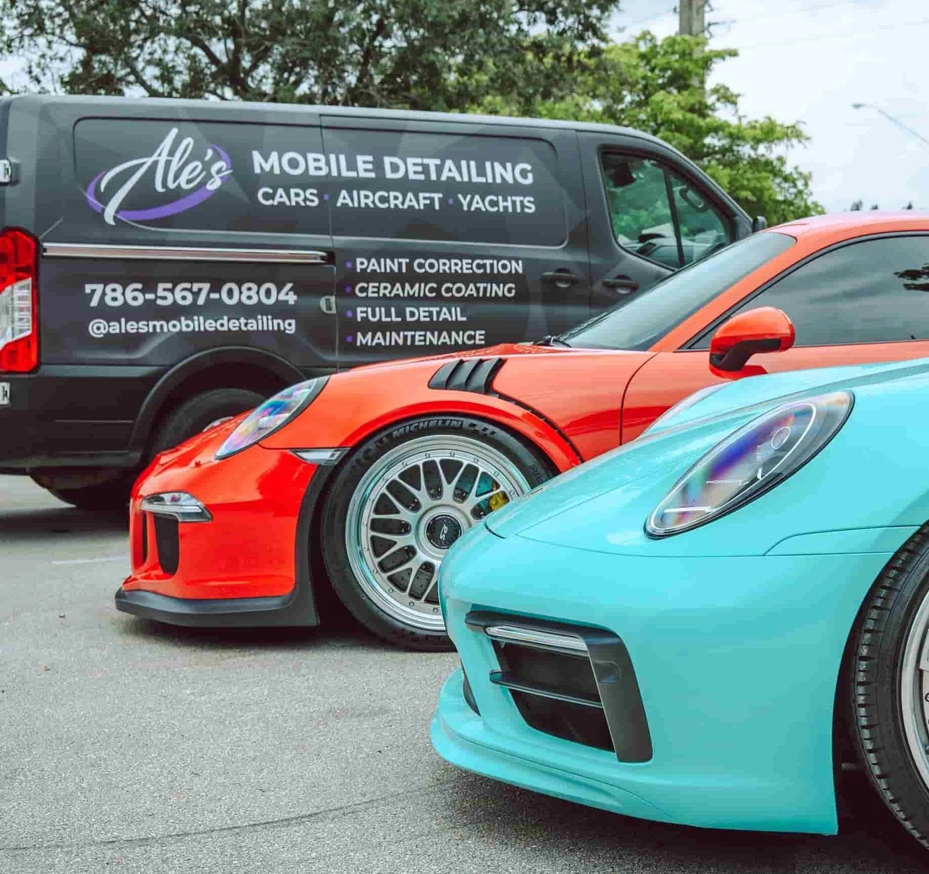 Ale's Mobile Detailing arrives at the client's location