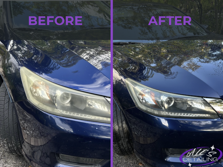 Luxury vehicle headlight restoration