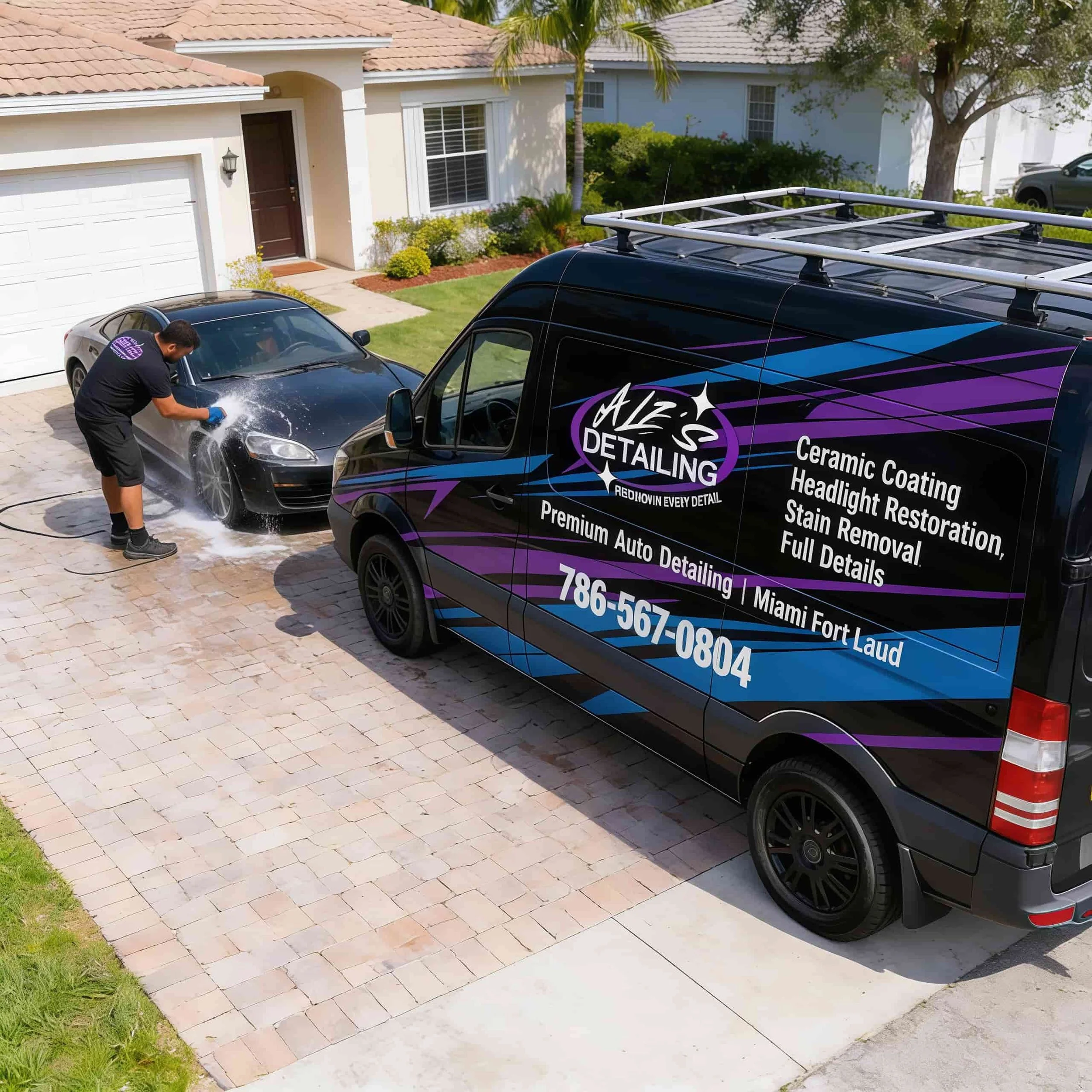 Professional mobile car detailing service in Miami