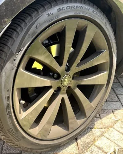 Before wash and wax — wheel browning and film, North Miami Beach