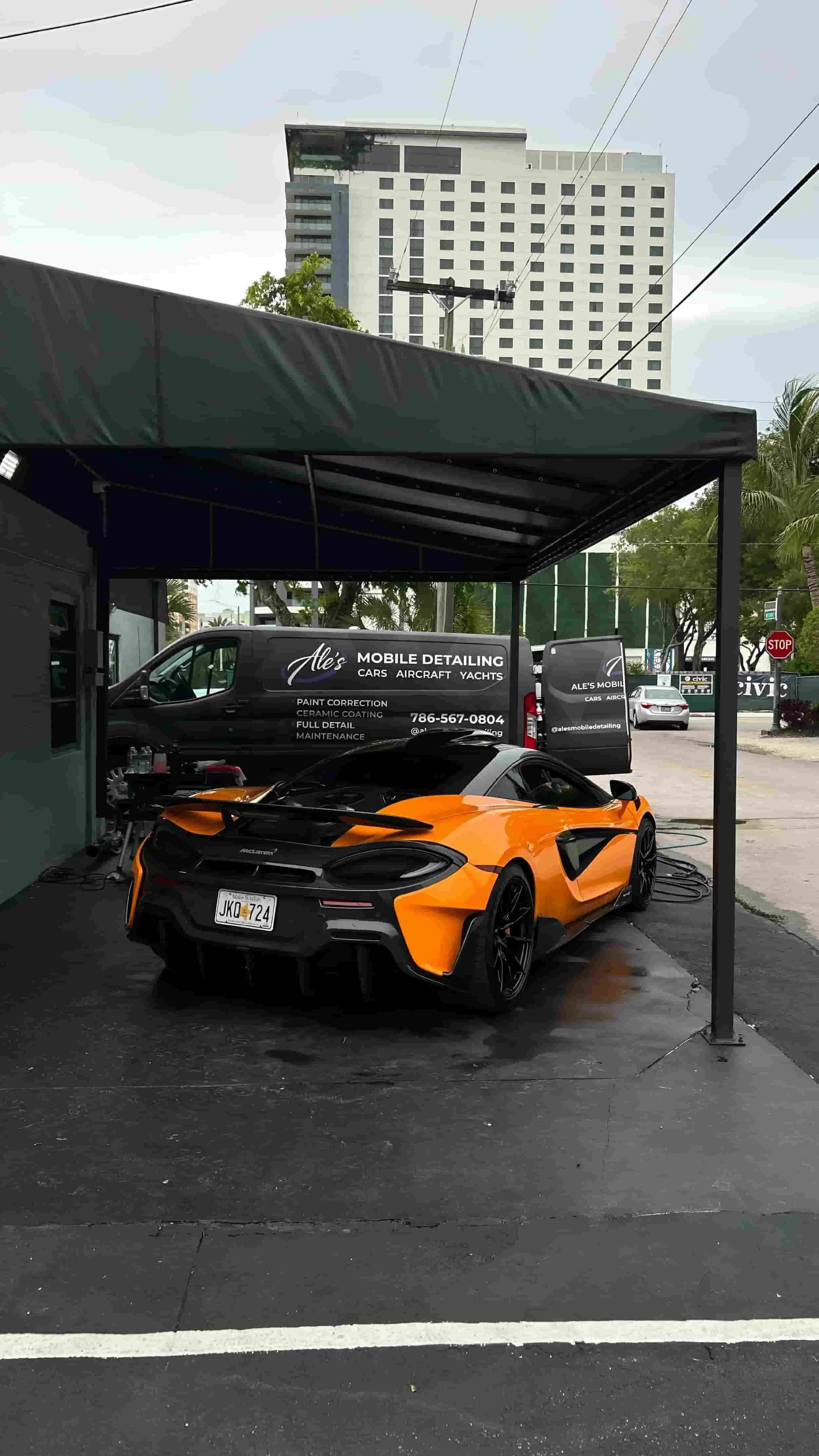 McLaren detailed by Ale's Mobile Detailing in Las Olas, Fort Lauderdale