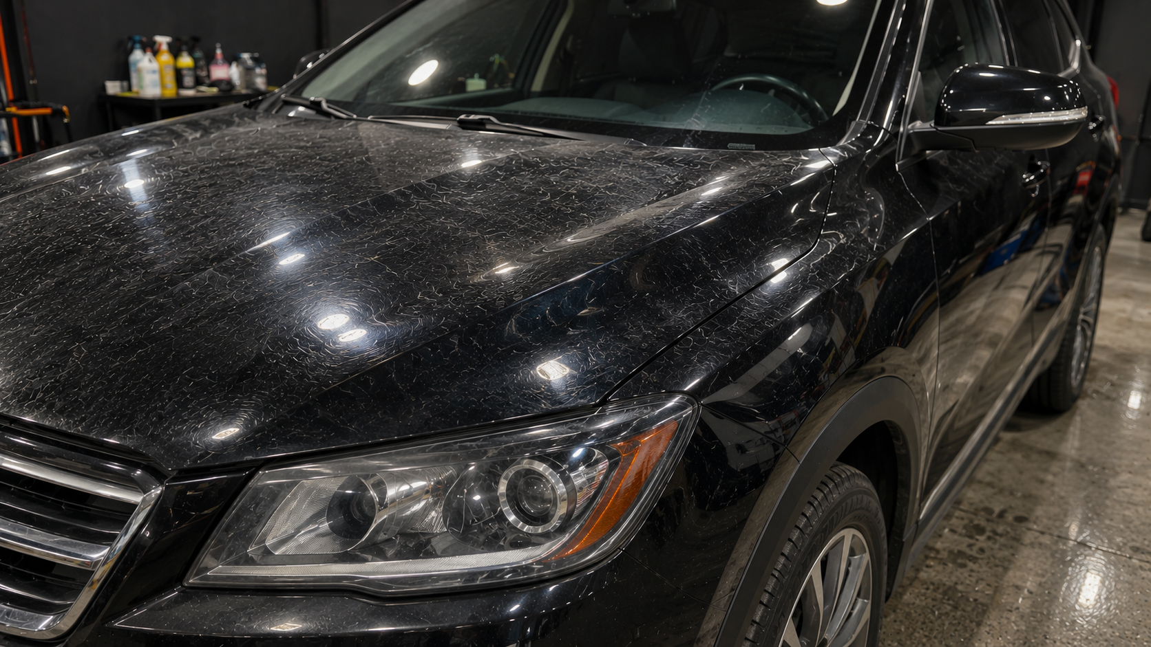 Vehicle without paint protection film