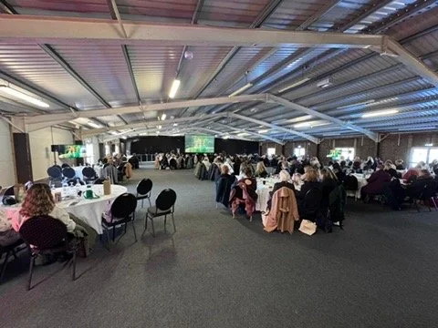 Wedding audio visual setup with lighting and microphones