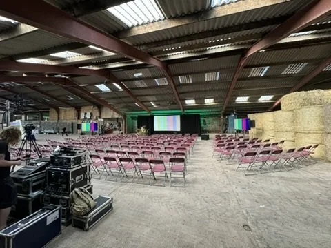 Large event audio visual setup
