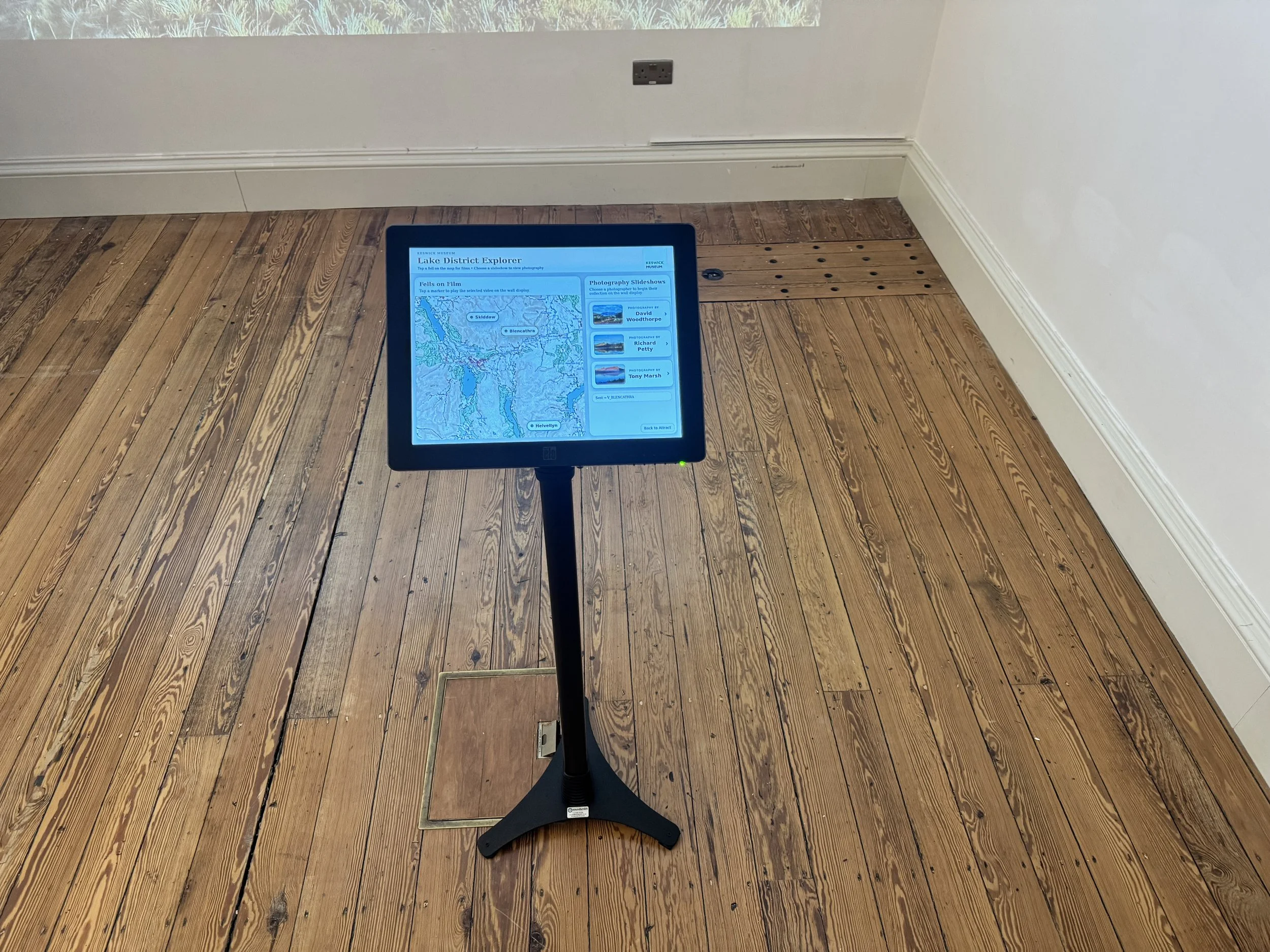 Custom map interface for Keswick Museum interactive display
