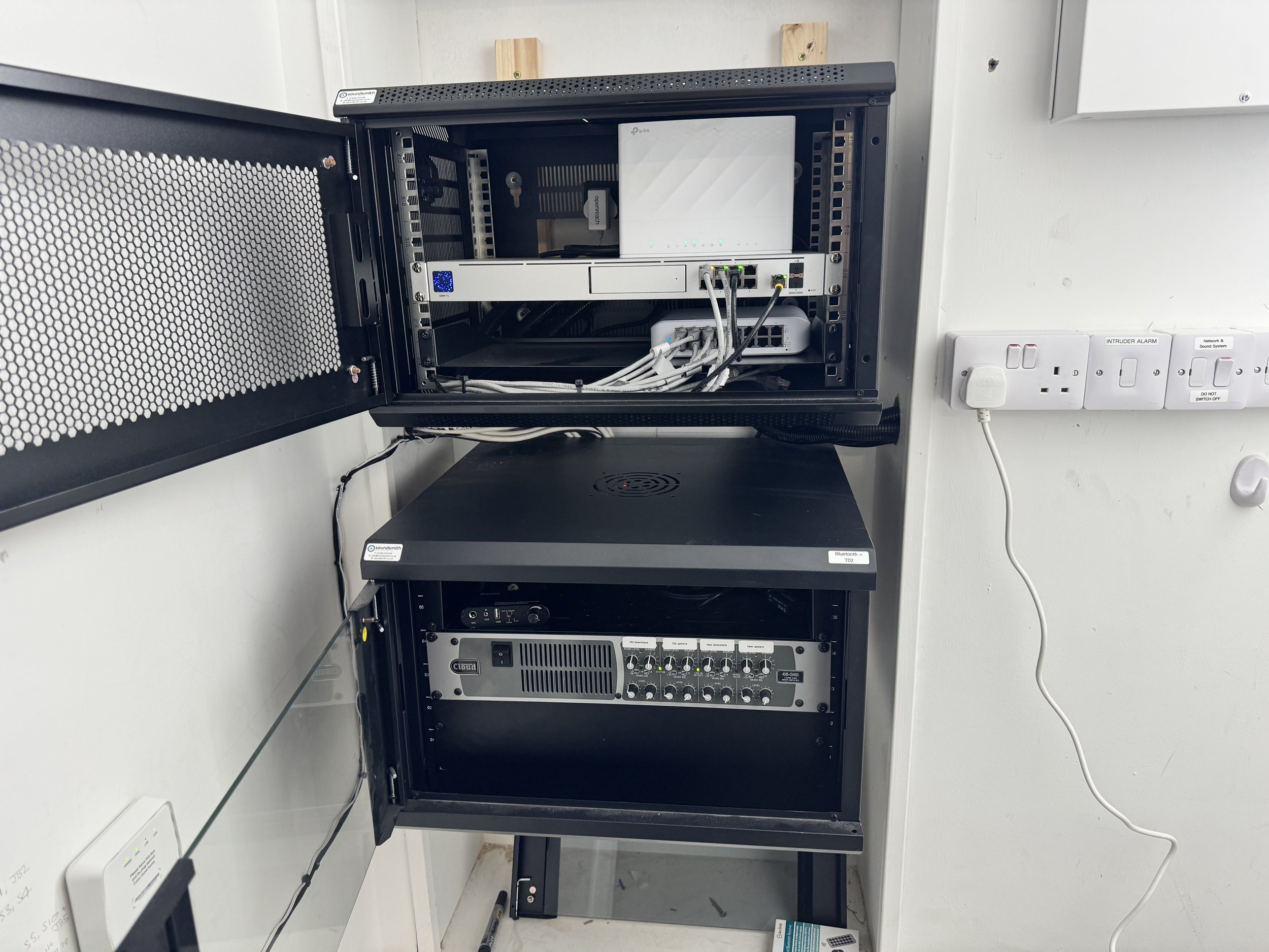 AV system rack and infrastructure