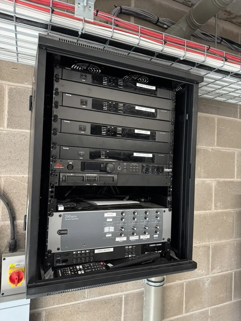 Keswick Rugby Club AV rack installation