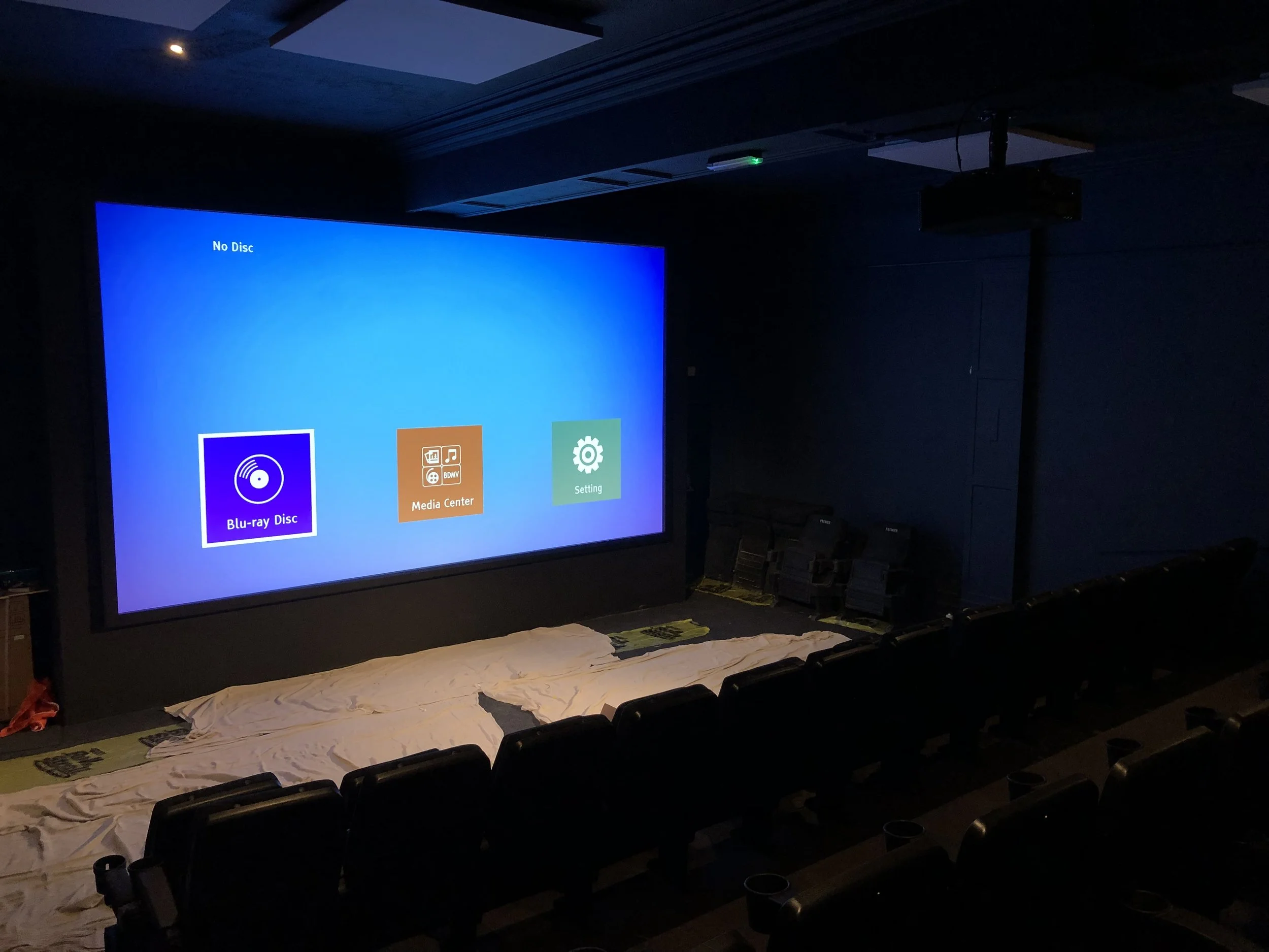 Outdoor cinema and community screening AV setup