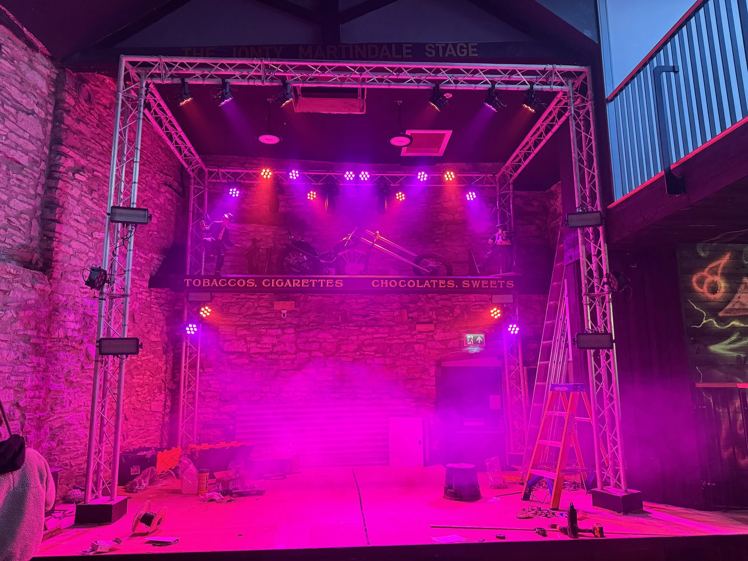 Stage lighting system installed at Thirteen Bar