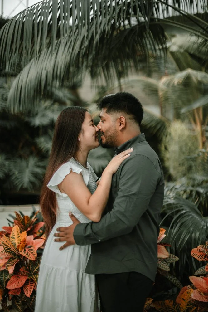 Enchanting Botanical Garden Engagement