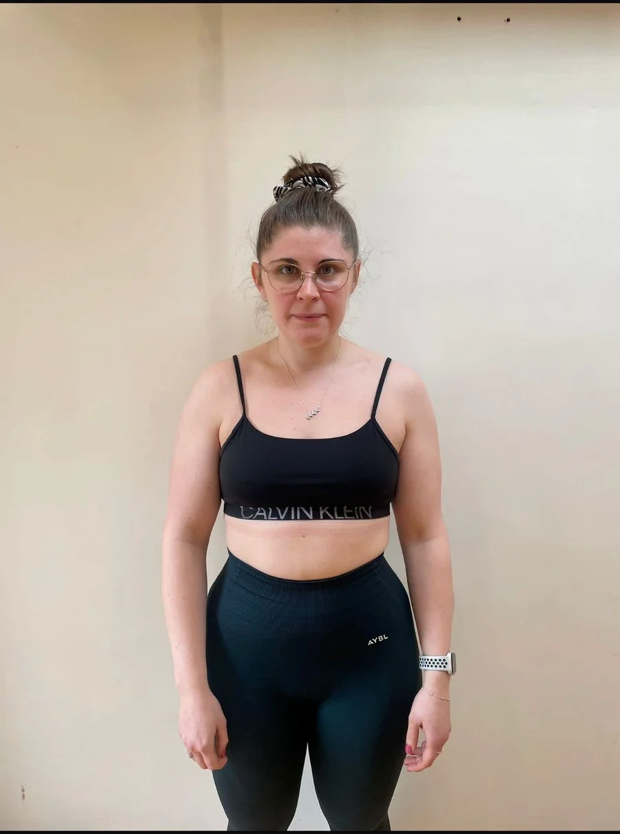 Before training with Luke: client standing, front view