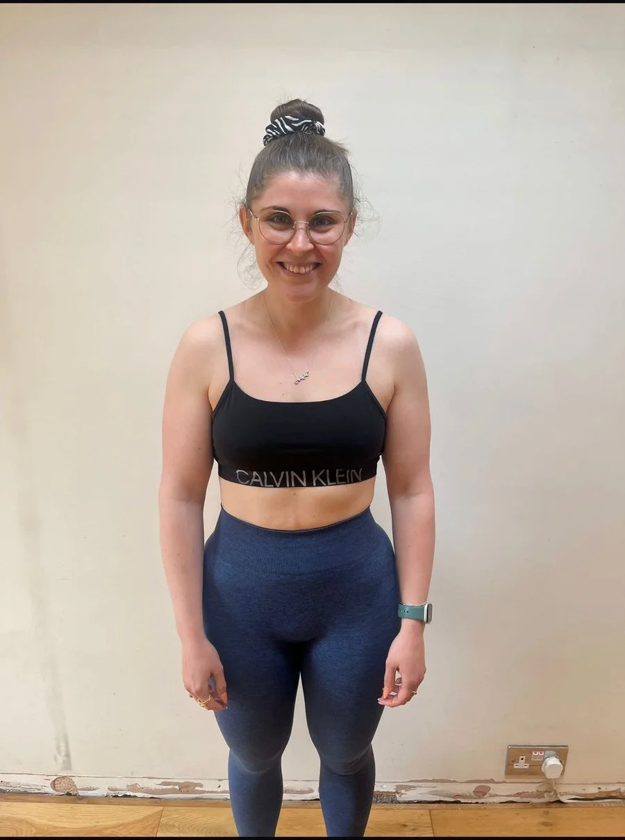 After training with Luke: the same client, front view