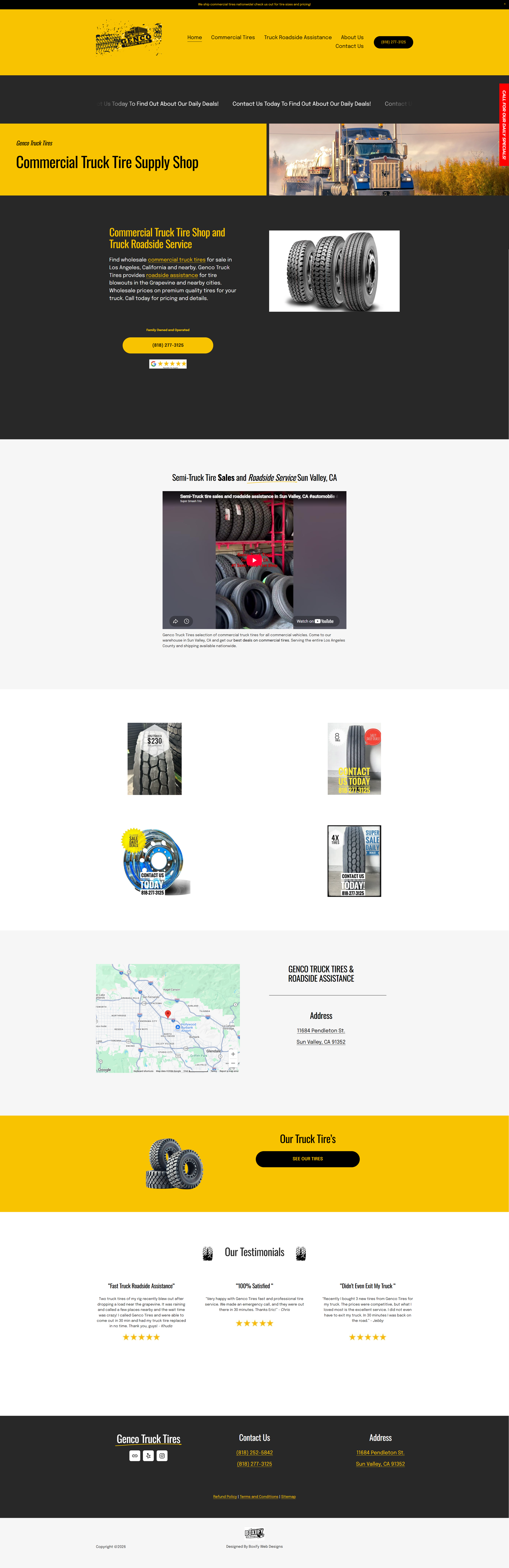 Squarespace Web Design for Tire Shops