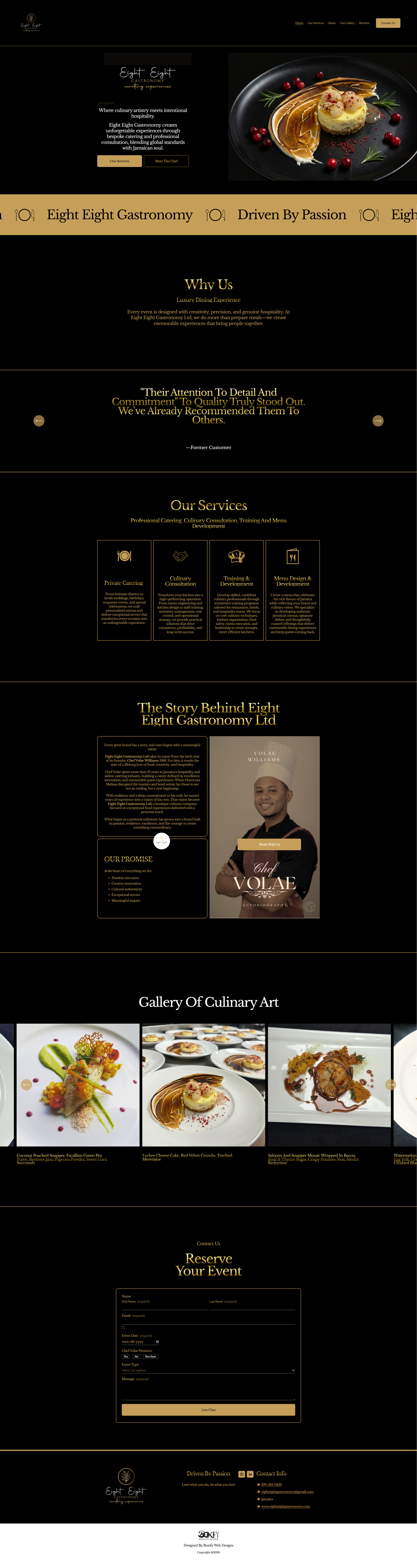 Squarespace Web Designer for Private Chefs