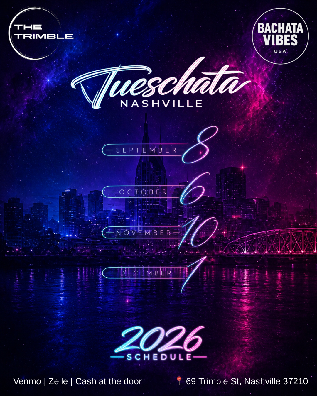 Tueschata Nashville 2026 schedule