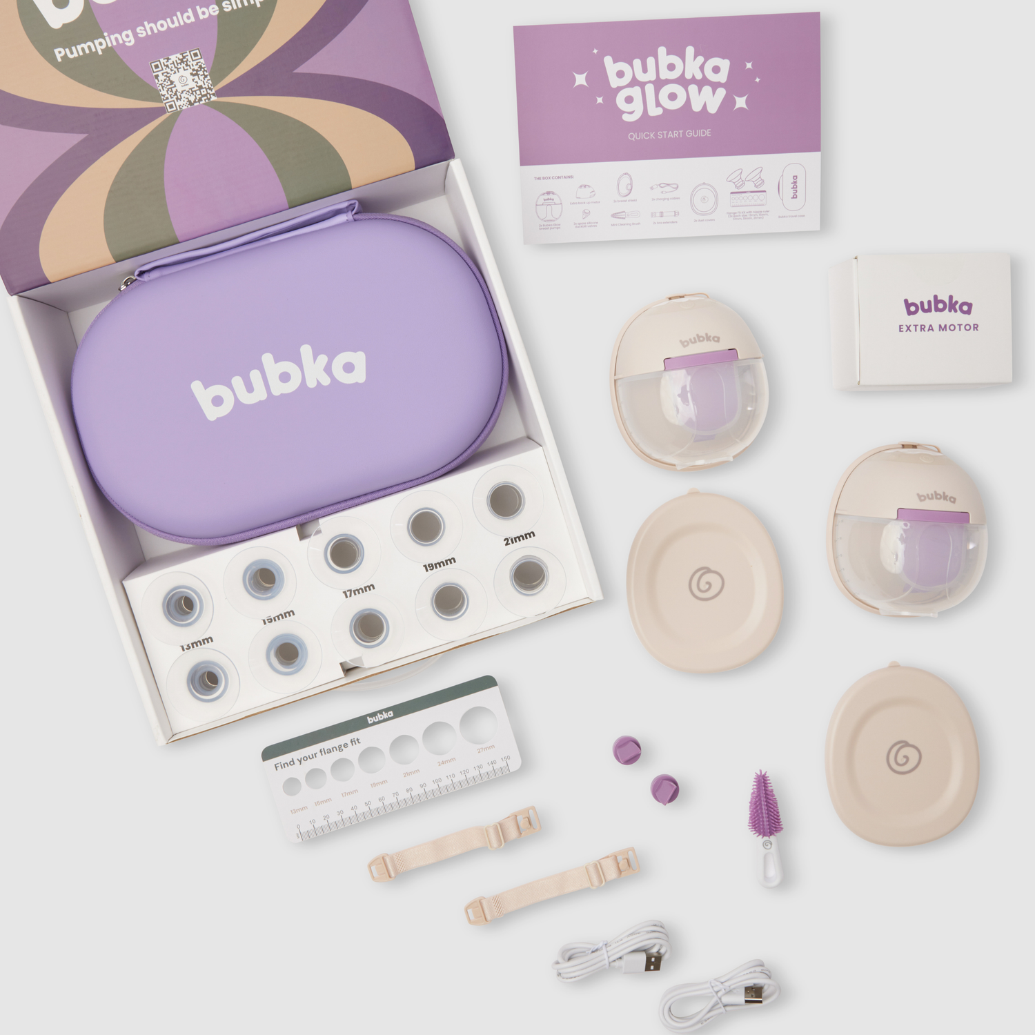 Everything in the Bubka Glow kit laid out