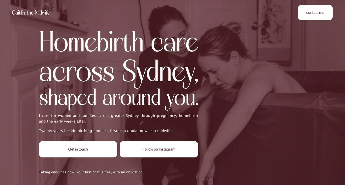 Caitlin the Midwife home page