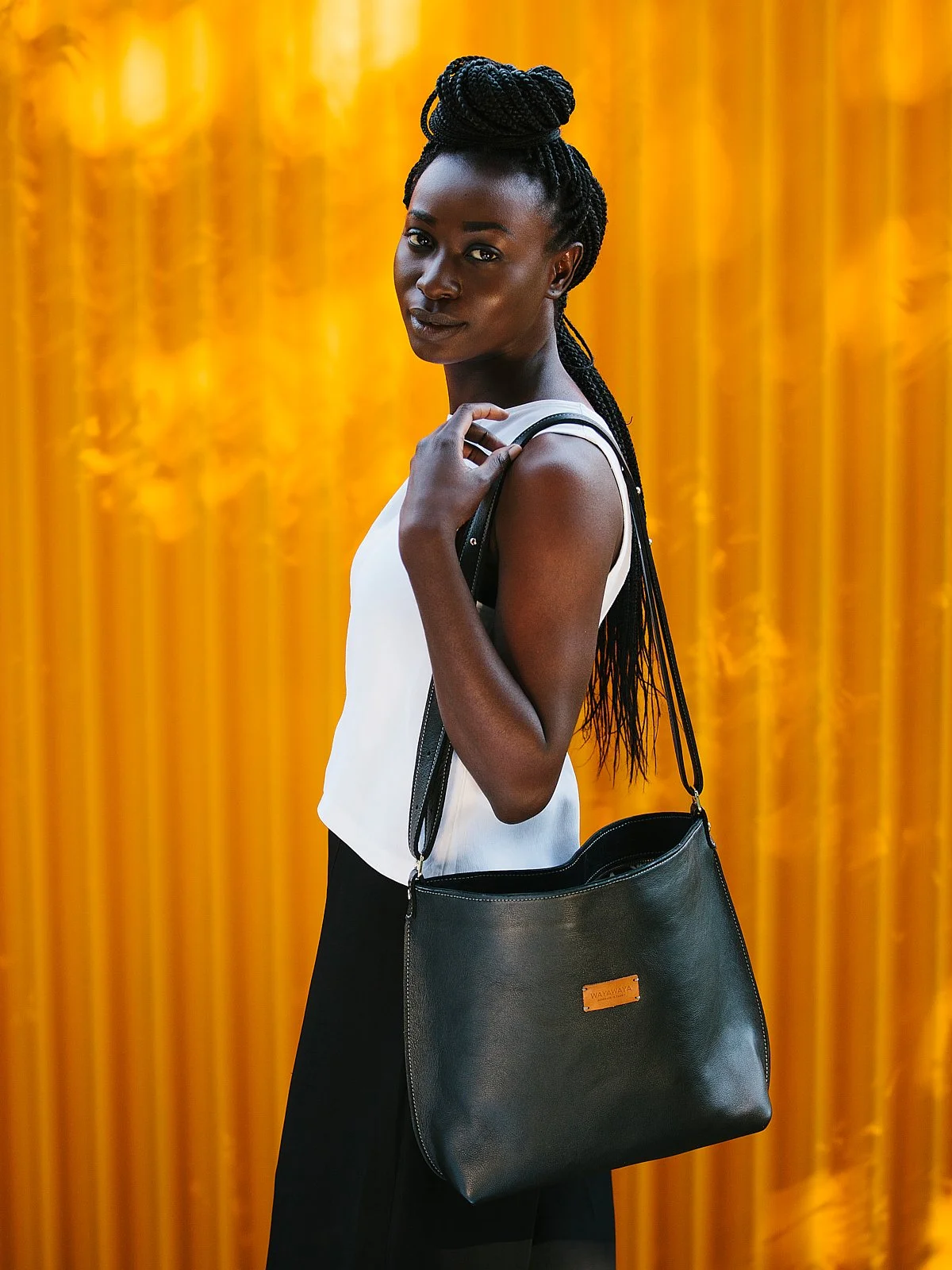 Accessories lookbook portrait shot on location
