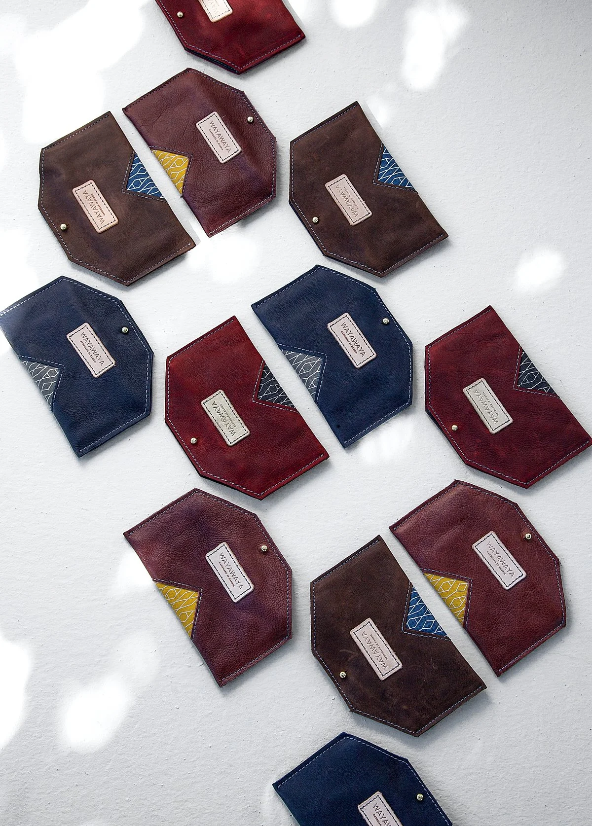 Product photography, accessories laid out as a grid