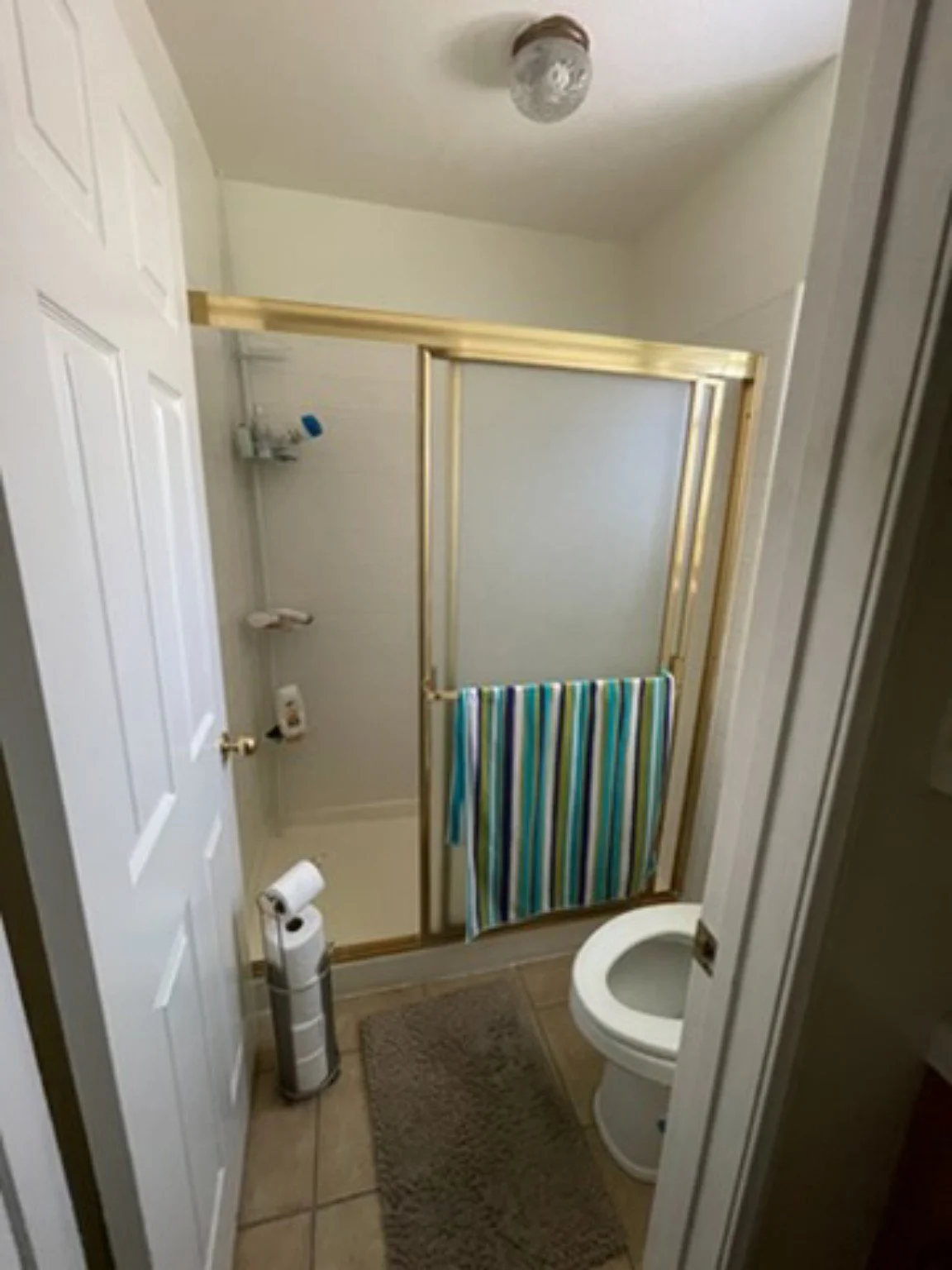 Bathroom vanity area during construction before the finished cabinetry and counters