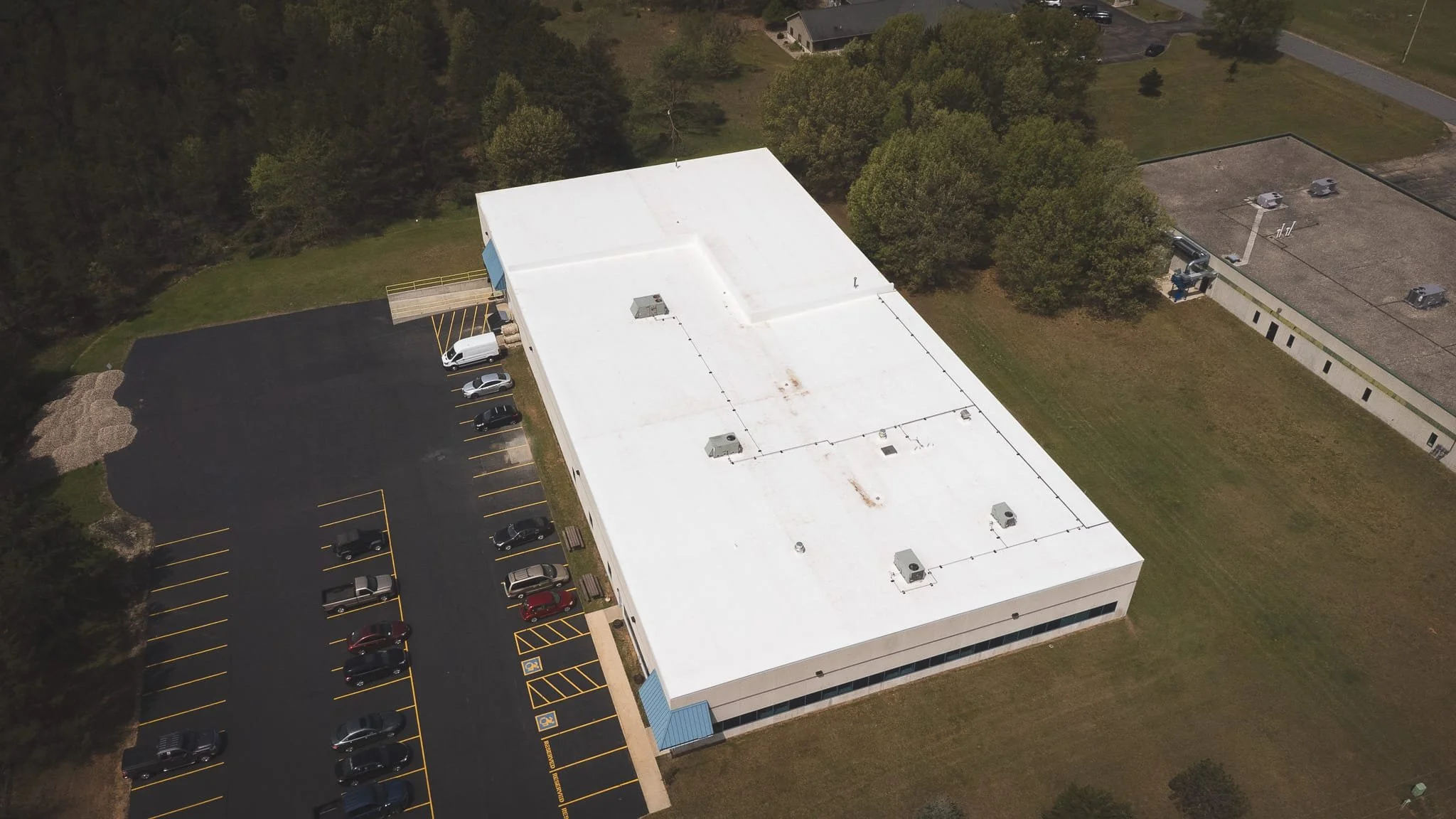 Active commercial roof leak repair