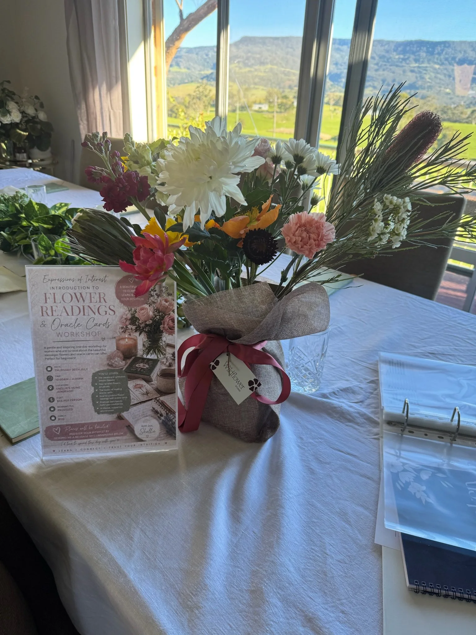 A moment from a past Oracle & Flower Reading Workshop