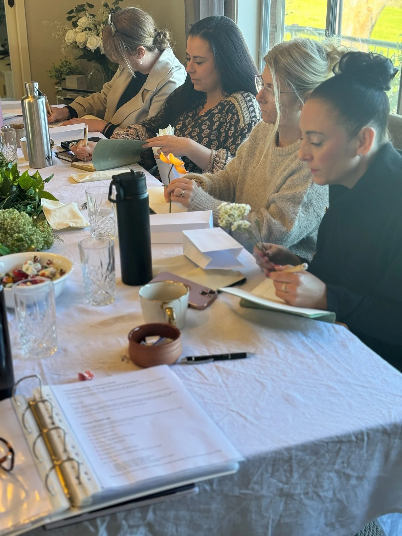 A quiet moment during the workshop