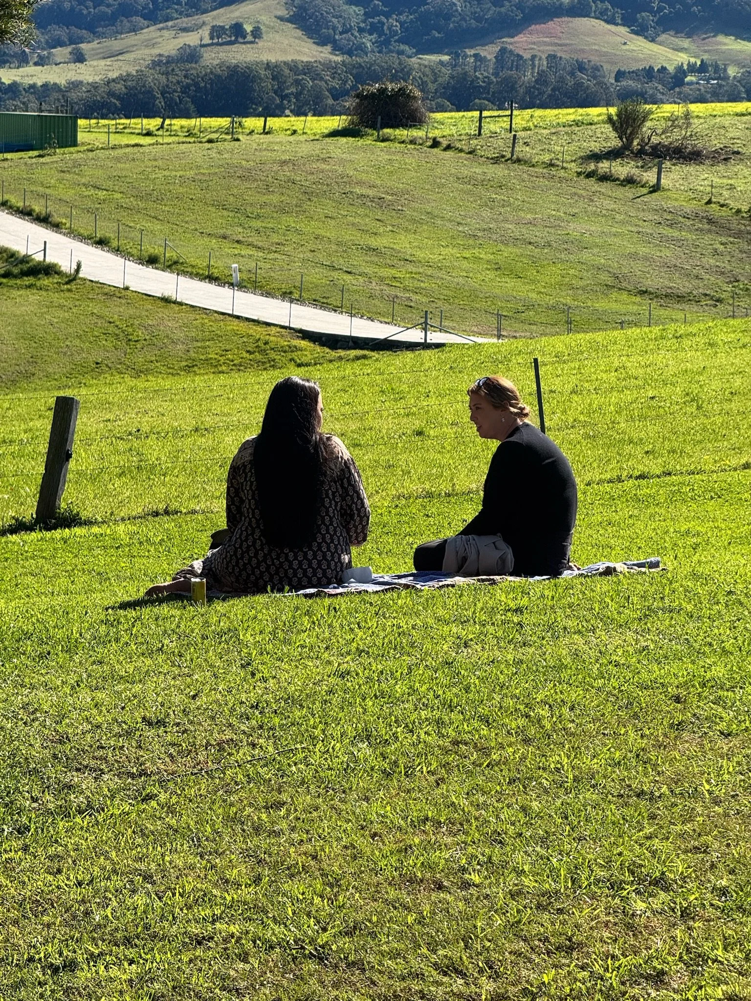 Attendees exploring oracle cards together