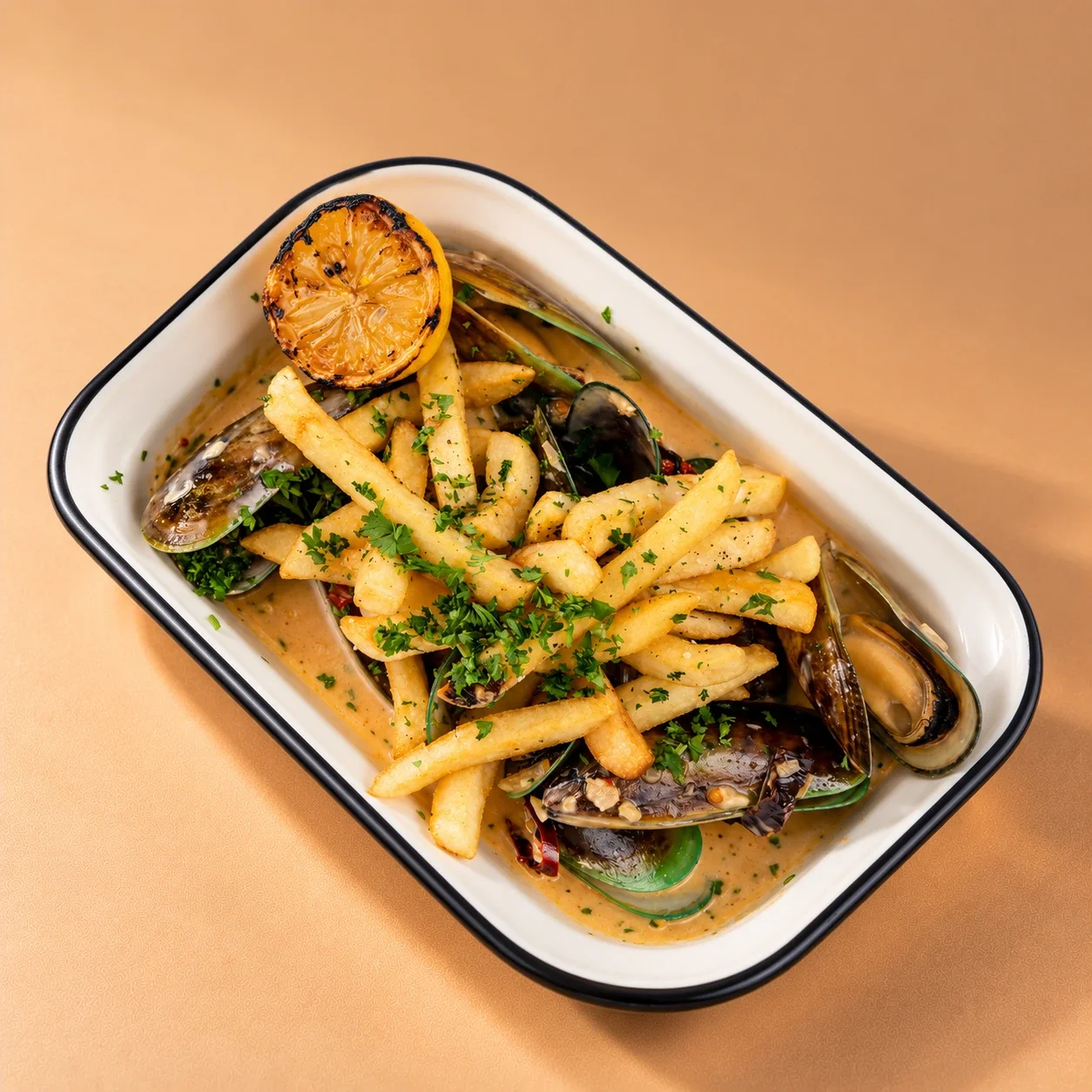 Mussels and fries