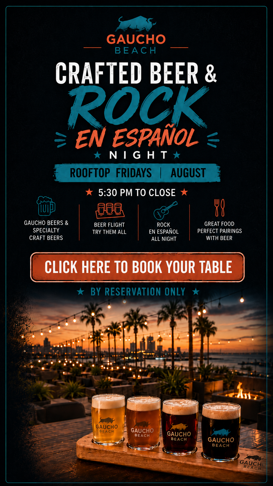 Gaucho Beach Crafted Beer & Rock en Español Night
