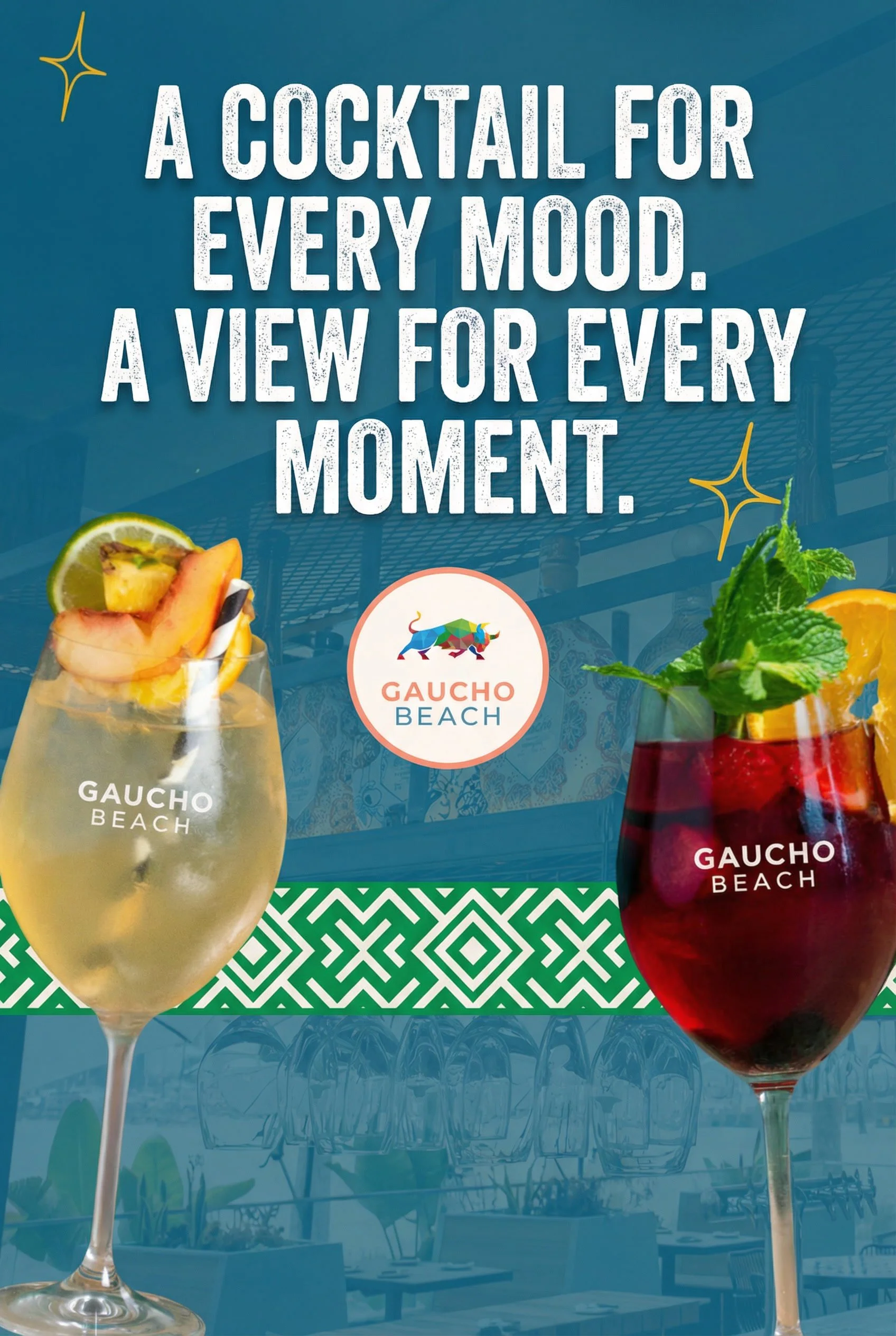 A Cocktail For Every Mood. A View For Every Moment.