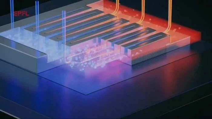 Microchannel cold plate CFD visualization