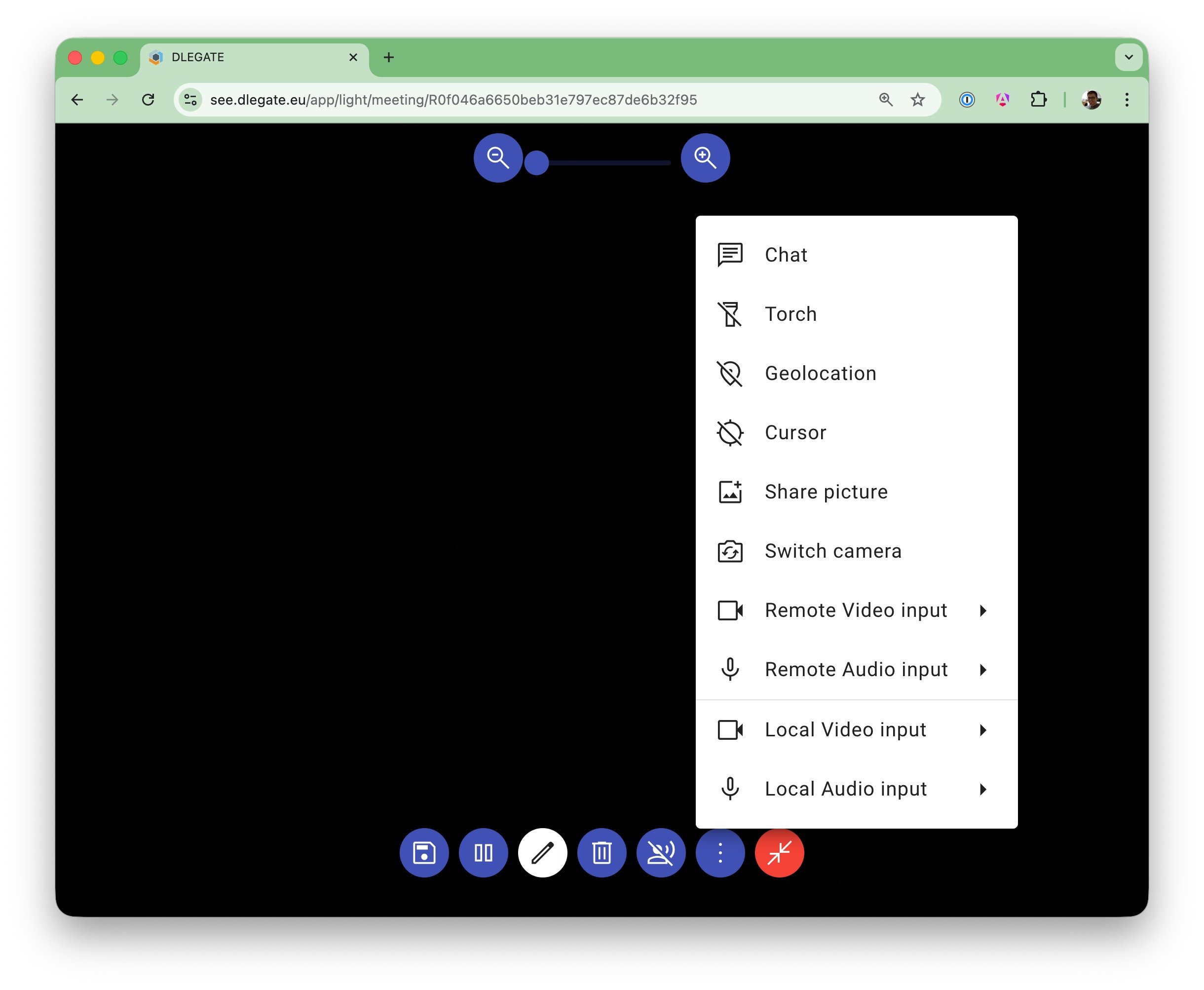 DLEGATE video session - start inspecting