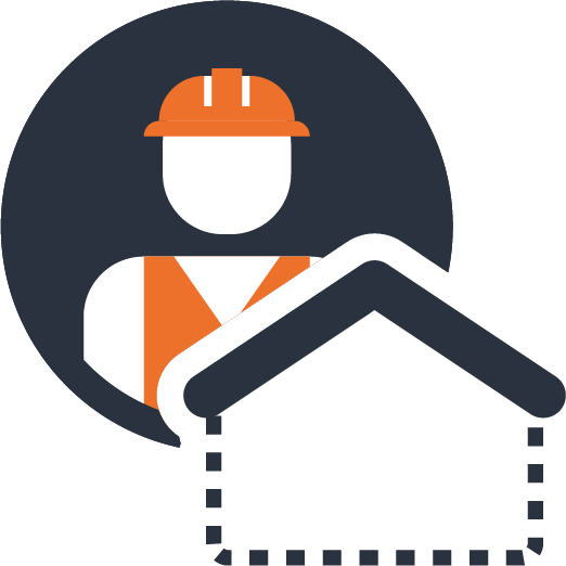 Roofing contractor icon